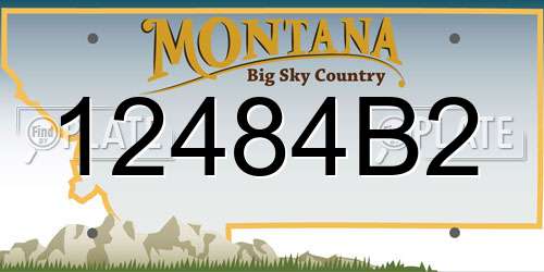 12484B2 Montana License Plate
