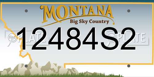 12484S2 Montana License Plate