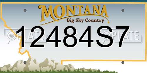 12484S7 Montana License Plate