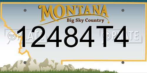 12484T4 Montana License Plate