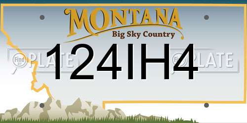 124IH4 Montana License Plate
