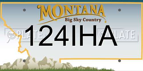 124IHA Montana License Plate