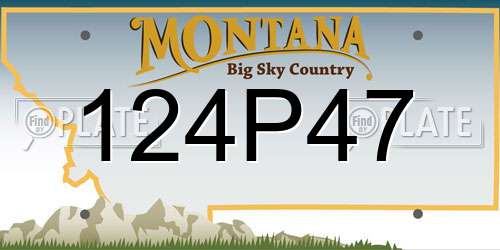 124P47 Montana License Plate