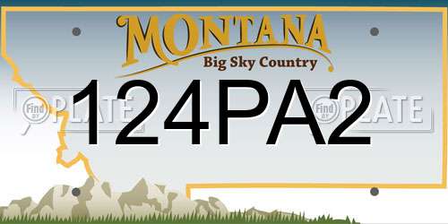 124PA2 Montana License Plate