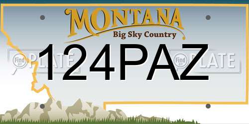 124PAZ Montana License Plate