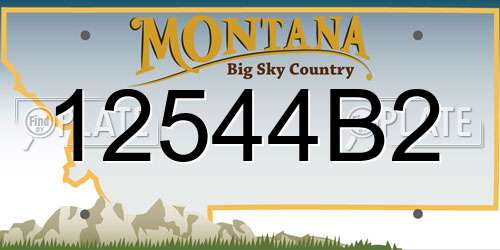 12544B2 Montana License Plate