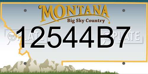 12544B7 Montana License Plate