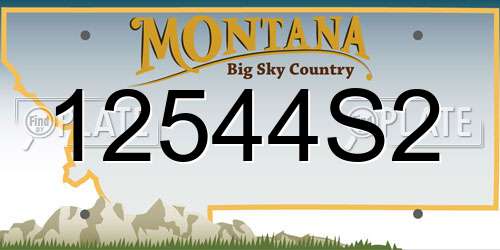 12544S2 Montana License Plate