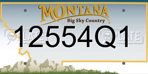 12554Q1 Montana License Plate