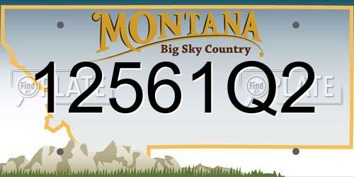 12561Q2 Montana License Plate