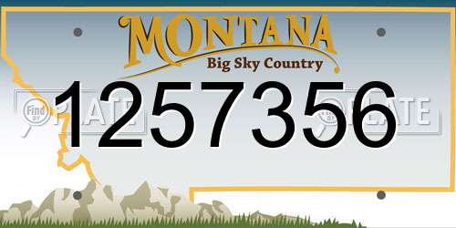 1257356 Montana License Plate