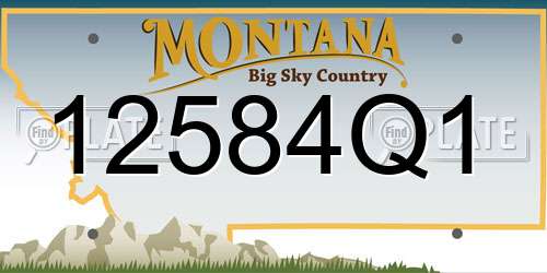 12584Q1 Montana License Plate
