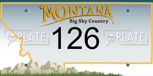 126 Montana License Plate
