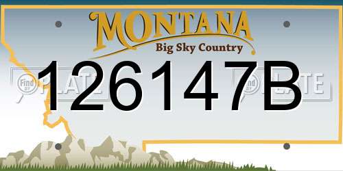126147B Montana License Plate