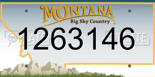 1263146 Montana License Plate