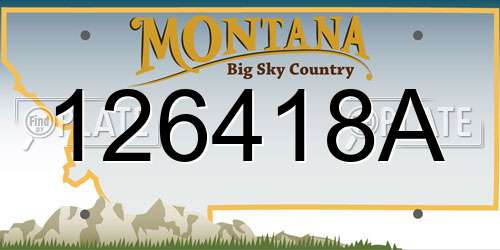126418A Montana License Plate