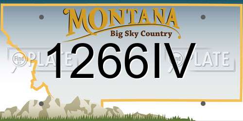 1266IV Montana License Plate