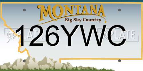 126YWC Montana License Plate