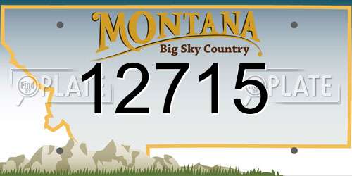 12715 Montana License Plate