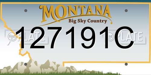 127191C Montana License Plate