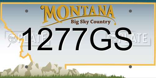 1277GS Montana License Plate