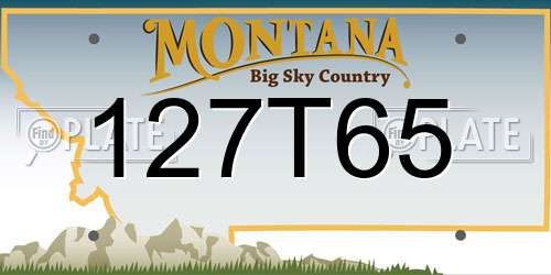 127T65 Montana License Plate