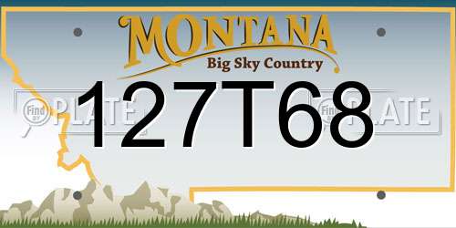 127T68 Montana License Plate