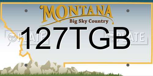 127TGB Montana License Plate