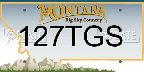 127TGS Montana License Plate