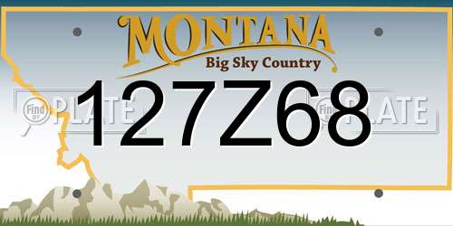127Z68 Montana License Plate