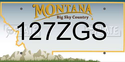 127ZGS Montana License Plate