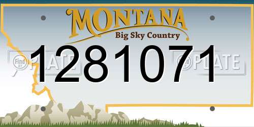 1281071 Montana License Plate