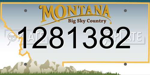 1281382 Montana License Plate