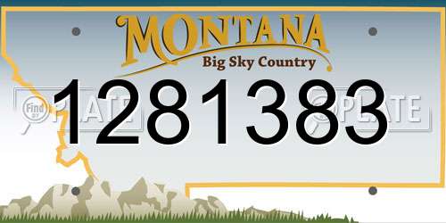 1281383 Montana License Plate