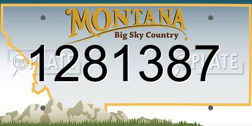 1281387 Montana License Plate