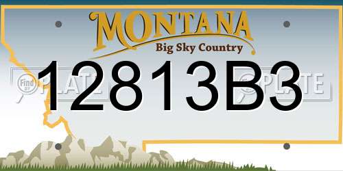 12813B3 Montana License Plate