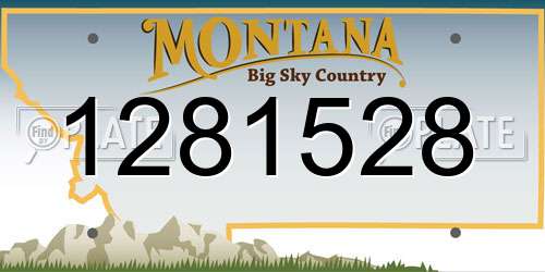 1281528 Montana License Plate