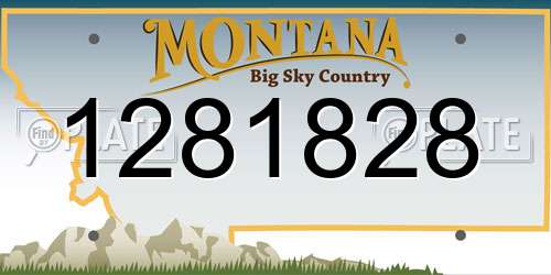 1281828 Montana License Plate