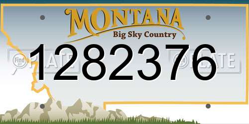 1282376 Montana License Plate