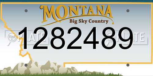 1282489 Montana License Plate