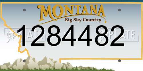 1284482 Montana License Plate