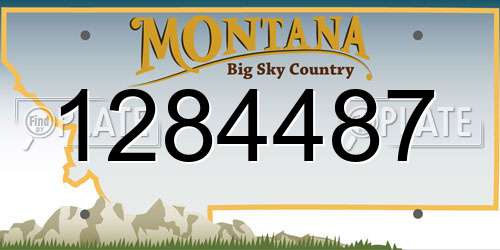 1284487 Montana License Plate