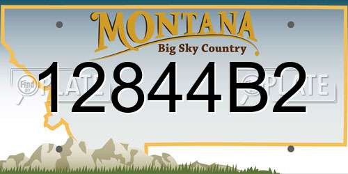 12844B2 Montana License Plate