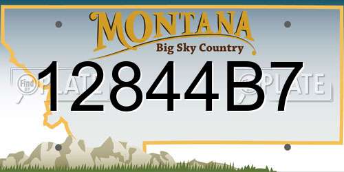 12844B7 Montana License Plate