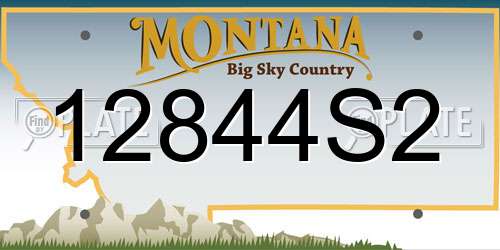 12844S2 Montana License Plate