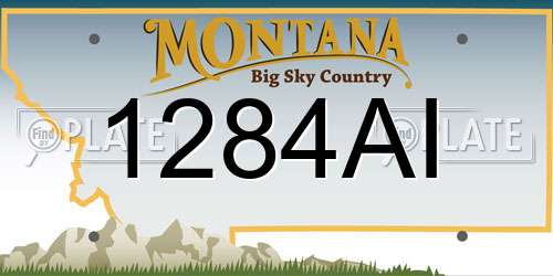 1284AI Montana License Plate