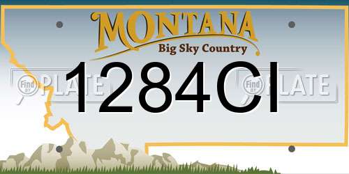 1284CI Montana License Plate