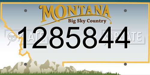 1285844 Montana License Plate