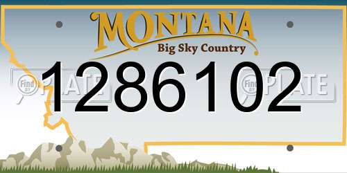 1286102 Montana License Plate