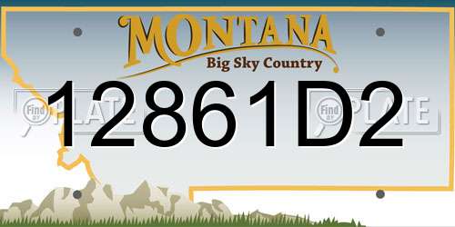 12861D2 Montana License Plate